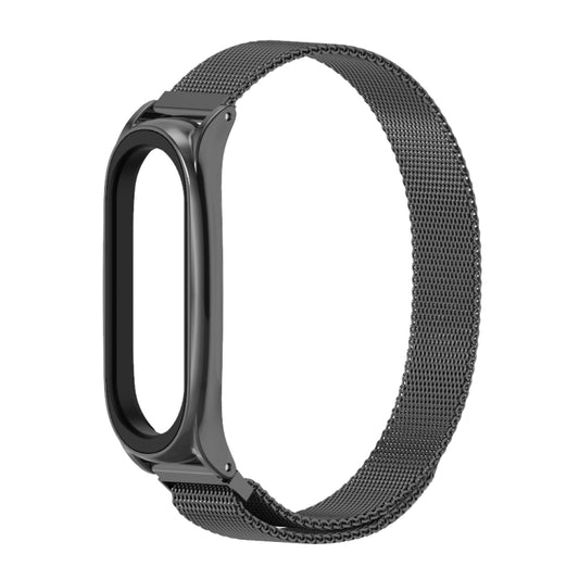 For Xiaomi Mi Band 6 / 5 / 4 / 3 Mijobs Milan Magnetic Plus Stainless Steel Watch Band(Black) - Watch Bands by MIJOBS | Online Shopping UK | buy2fix