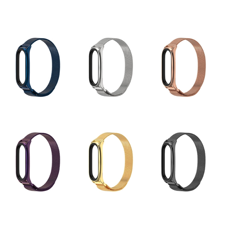 For Xiaomi Mi Band 6 / 5 / 4 / 3 Mijobs Milan Magnetic Plus Stainless Steel Watch Band(Black) - Watch Bands by MIJOBS | Online Shopping UK | buy2fix