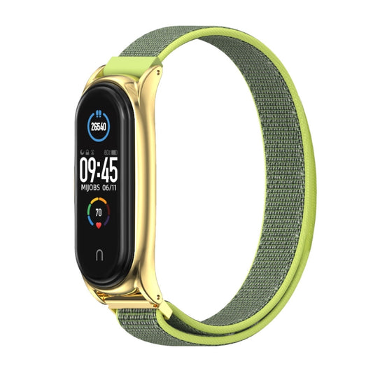 For Xiaomi Mi Band 6 / 5 / 4 / 3 Mijobs Nylon Loop Plus Watch Band Watch Band(Yellow Gold) - Watch Bands by MIJOBS | Online Shopping UK | buy2fix