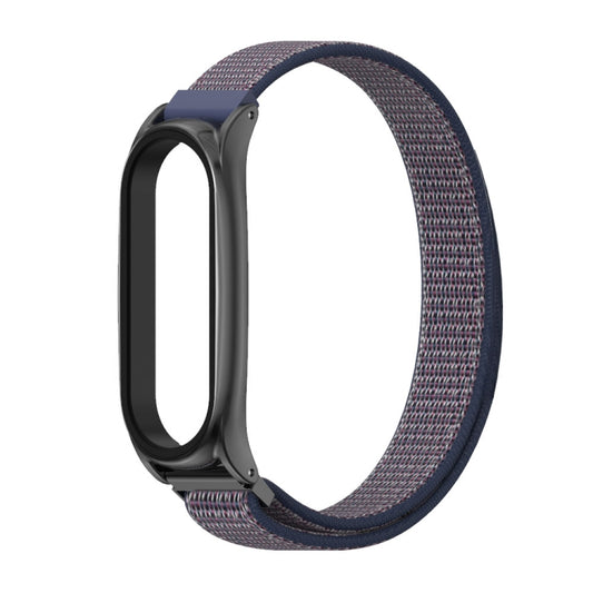 For Xiaomi Mi Band 6 / 5 / 4 / 3 Mijobs Nylon Loop Plus Watch Band Watch Band(Midnight Blue Black) - Watch Bands by MIJOBS | Online Shopping UK | buy2fix