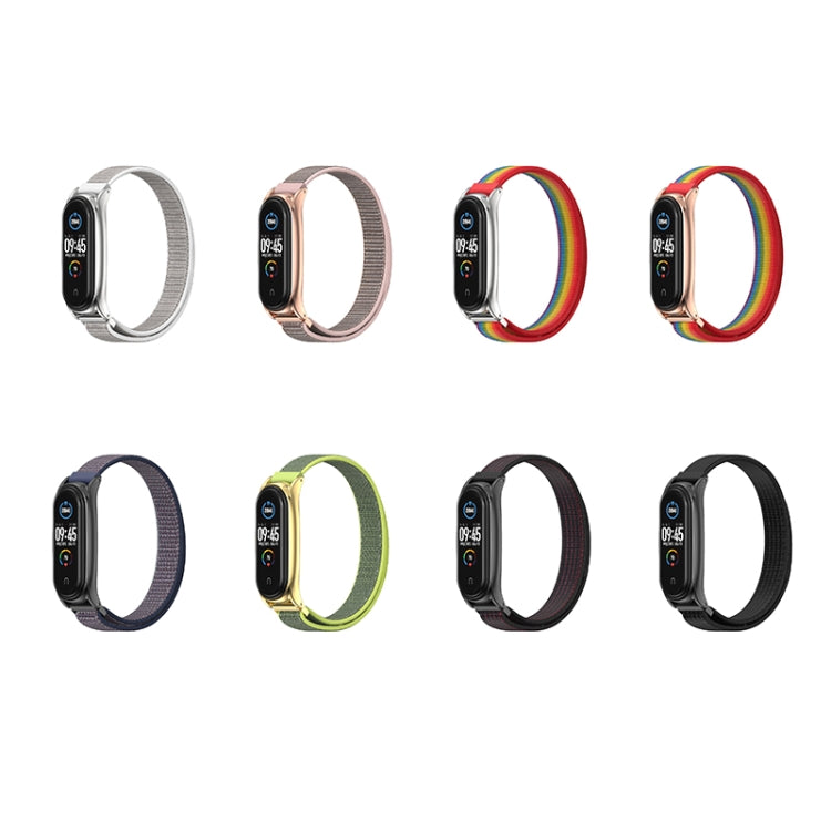 For Xiaomi Mi Band 6 / 5 / 4 / 3 Mijobs Nylon Loop Plus Watch Band Watch Band(Black) - Watch Bands by MIJOBS | Online Shopping UK | buy2fix