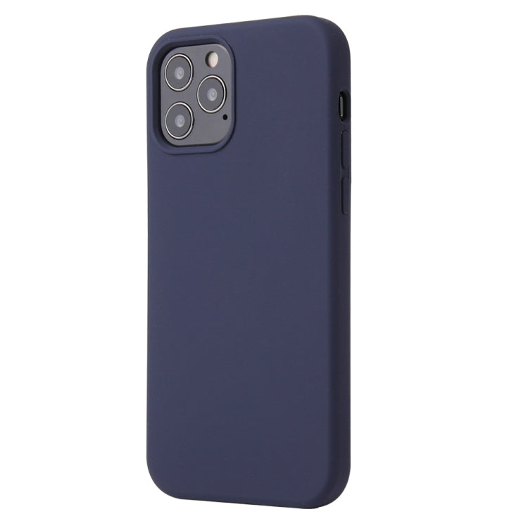 For iPhone 13 mini Solid Color Liquid Silicone Shockproof Protective Case (Midnight Blue) by buy2fix