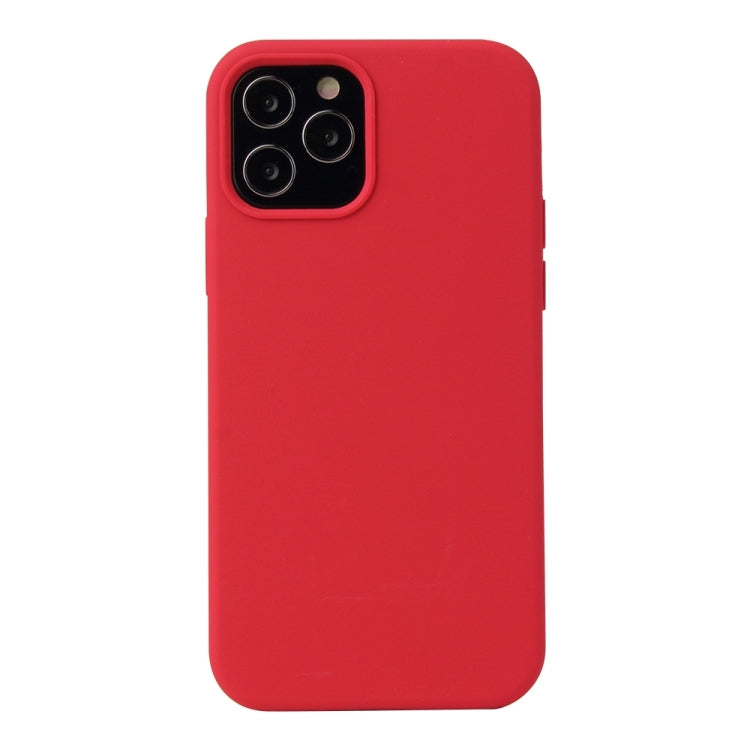 For iPhone 13 mini Solid Color Liquid Silicone Shockproof Protective Case (Carmine) by buy2fix