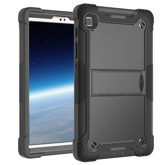 For Samsung Galaxy Tab A7 Lite T225/T220 Silicone + PC Shockproof Protective Case with Holder(Black) - Tab A7 Lite T220 / T225 by buy2fix | Online Shopping UK | buy2fix