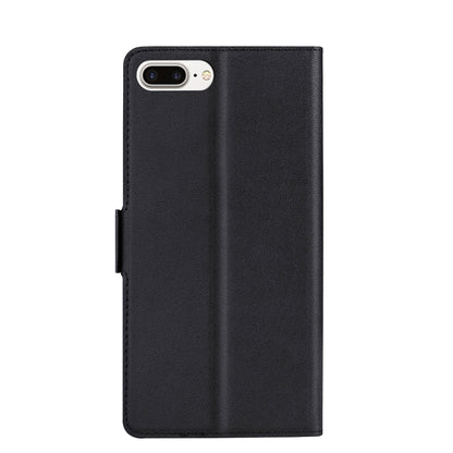 Ultra-thin Voltage Side Buckle PU + TPU Horizontal Flip Leather Case with Holder & Card Slot For iPhone 8 Plus & 7 Plus(Black) by buy2fix