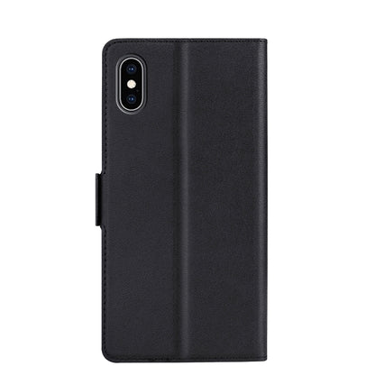 For iPhone XS Max Ultra-thin Voltage Side Buckle PU + TPU Horizontal Flip Leather Case with Holder & Card Slot(Black) by buy2fix