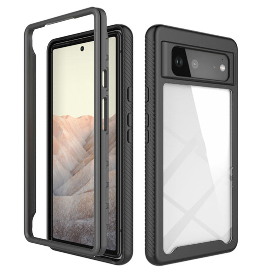 For Google Pixel 6 Starry Sky Solid Color Series Shockproof PC + TPU Case(Black)