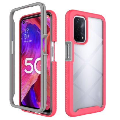 For OPPO A54 5G / A74 5G Starry Sky Solid Color Series Shockproof PC + TPU Case(Rose Red) by buy2fix
