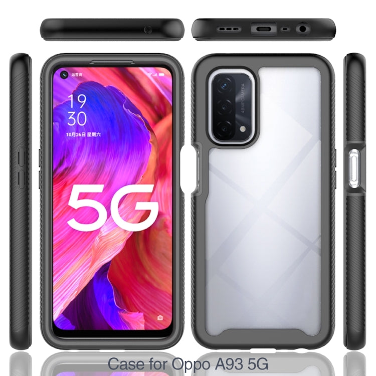 For OPPO A54 5G / A74 5G Starry Sky Solid Color Series Shockproof PC + TPU Case(Rose Red) by buy2fix