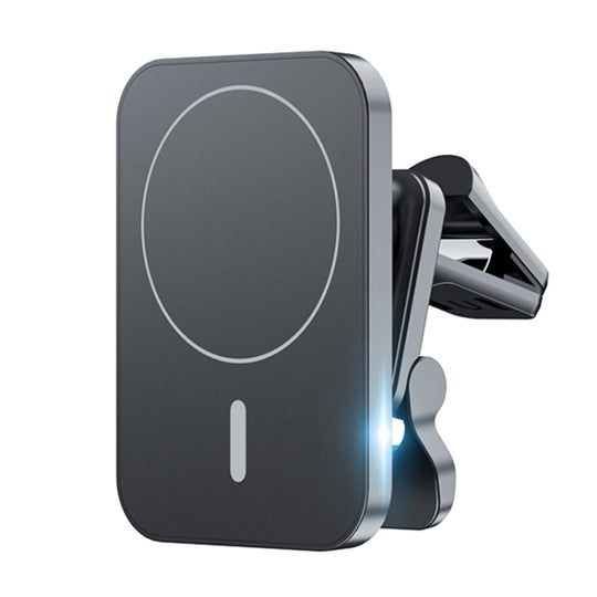 adj-987 15W Magsafe Magnetic Car Air Outlet Wireless Charger with LED Indicator(Black)