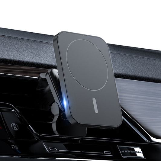 adj-987 15W Magsafe Magnetic Car Air Outlet Wireless Charger with LED Indicator(Black) - Wireless Charger Holders by buy2fix | Online Shopping UK | buy2fix