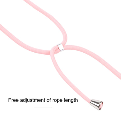 For Samsung Galaxy S21 FE Candy Colors TPU Protective Case with Lanyard(Pink) by buy2fix