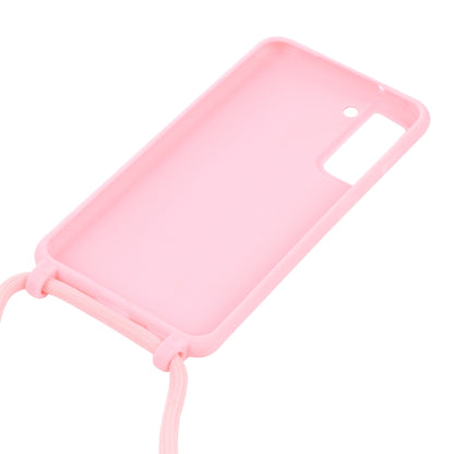For Samsung Galaxy S21 FE Candy Colors TPU Protective Case with Lanyard(Pink) by buy2fix