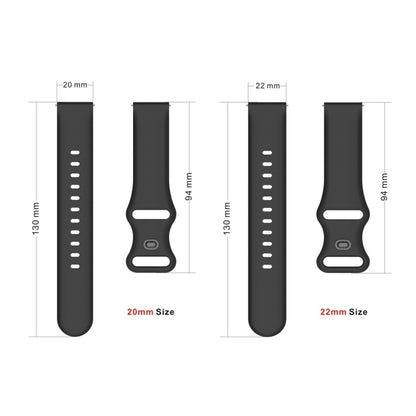 22mm For Amazfit GTS 2e Butterfly Buckle Silicone Watch Band(Black) - Watch Bands by buy2fix | Online Shopping UK | buy2fix