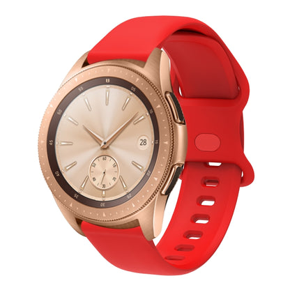 22mm For Apex 46mm /  Apex Pro / Ticwatch Pro 3 Universal Inner Back Buckle Perforation Silicone Watch Band(Red) - Watch Bands by buy2fix | Online Shopping UK | buy2fix