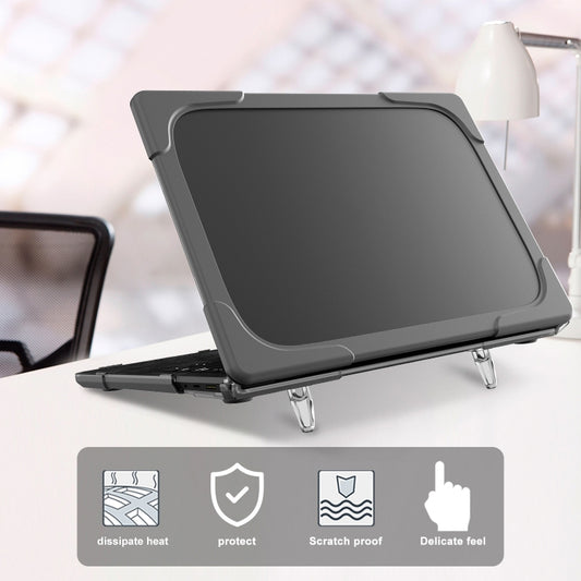 For Microsoft Surface Laptop 2 / 3 / 4 / 5 13.5 inch 1769 / 1867 / 1958 / 1950 Cloth TPU + PC Two-color Anti-fall Laptop Protective Case(Grey) - Microsoft by buy2fix | Online Shopping UK | buy2fix