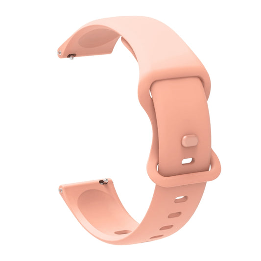 20mm For Amazfit GTS4 / GTS4 mini / GTS3 Universal Inner Back Buckle Perforation Silicone Watch Band(Pink) - Watch Bands by MIJOBS | Online Shopping UK | buy2fix