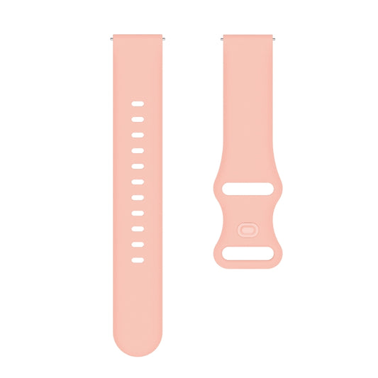 20mm For Amazfit GTS4 / GTS4 mini / GTS3 Universal Inner Back Buckle Perforation Silicone Watch Band(Pink) - Watch Bands by MIJOBS | Online Shopping UK | buy2fix