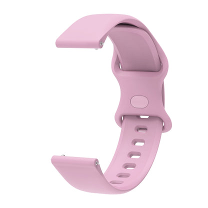 20mm For Amazfit GTS4 / GTS4 mini / GTS3 Universal Inner Back Buckle Perforation Silicone Watch Band(Light Purple) - Watch Bands by MIJOBS | Online Shopping UK | buy2fix