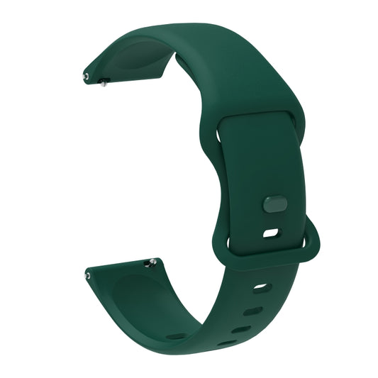 22mm For Xiaomi Haylou RT RS3 LS04 / LS05S Universal Inner Back Buckle Perforation Silicone Watch Band(Army Green) - Watch Bands by MIJOBS | Online Shopping UK | buy2fix