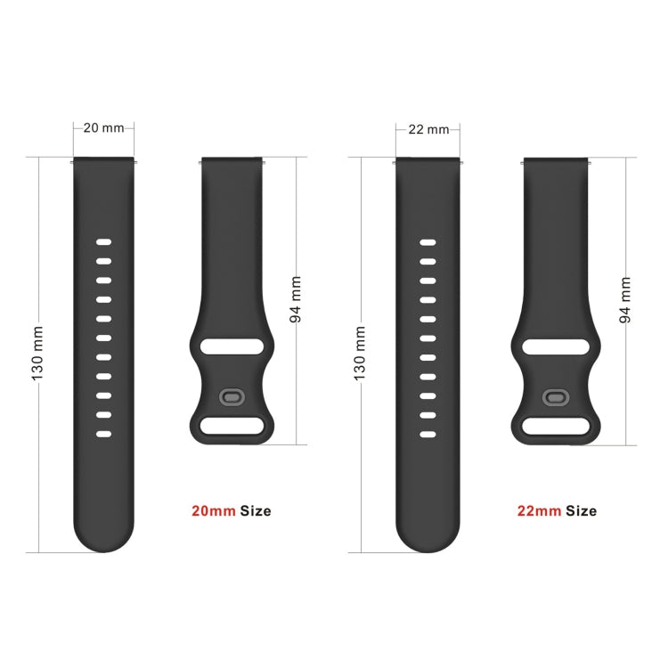22mm For Xiaomi Haylou RT RS3 LS04 / LS05S Universal Inner Back Buckle Perforation Silicone Watch Band(Light Purple) - Watch Bands by MIJOBS | Online Shopping UK | buy2fix