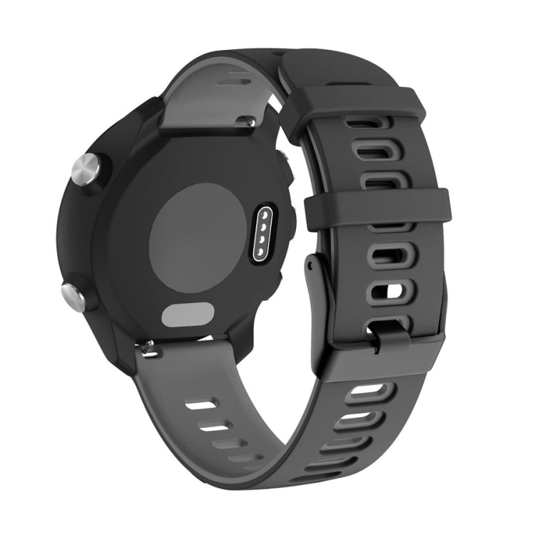 22mm For Xiaomi Haylou RT RS3 LS04 / LS05S Universal Two-color Silicone Watch Band(Black Grey) - Watch Bands by MIJOBS | Online Shopping UK | buy2fix