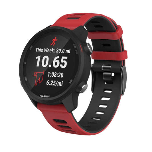 22mm For Xiaomi Haylou RT RS3 LS04 / LS05S Universal Two-color Silicone Watch Band(Red Black) - Watch Bands by MIJOBS | Online Shopping UK | buy2fix