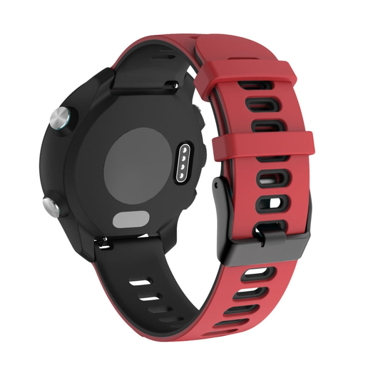 22mm For Xiaomi Haylou RT RS3 LS04 / LS05S Universal Two-color Silicone Watch Band(Red Black) - Watch Bands by MIJOBS | Online Shopping UK | buy2fix