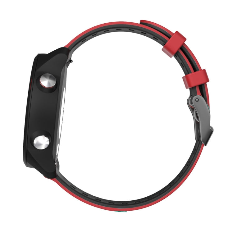 22mm For Xiaomi Haylou RT RS3 LS04 / LS05S Universal Two-color Silicone Watch Band(Red Black) - Watch Bands by MIJOBS | Online Shopping UK | buy2fix