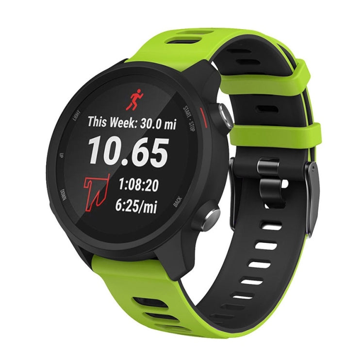 22mm For Xiaomi Haylou RT RS3 LS04 / LS05S Universal Two-color Silicone Watch Band(Green Black) - Watch Bands by MIJOBS | Online Shopping UK | buy2fix