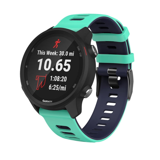 22mm For Xiaomi Haylou RT RS3 LS04 / LS05S Universal Two-color Silicone Watch Band(Green Blue) - Watch Bands by MIJOBS | Online Shopping UK | buy2fix