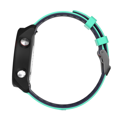 22mm For Garmin Vivoactive 4 / Venu 2 Universal Two-color Silicone Watch Band(Green Blue) by buy2fix