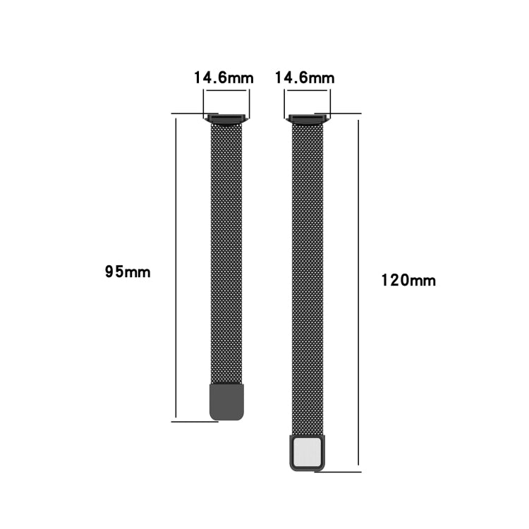 For Fitbit Luxe Special Edition Milanese Metal Magnetic Watch Band(Pink) by buy2fix