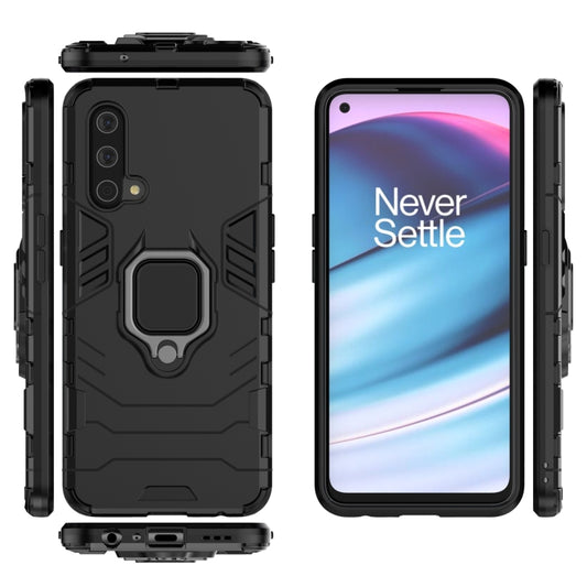 For OnePlus Nord CE 5G PC + TPU Shockproof Protective Case with Magnetic Ring Holder(Black) - OnePlus Cases by buy2fix | Online Shopping UK | buy2fix