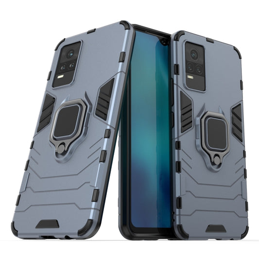 For vivo Y73 PC + TPU Shockproof Protective Case with Magnetic Ring Holder(Navy Blue) - vivo Cases by buy2fix | Online Shopping UK | buy2fix