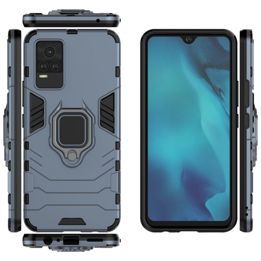 For vivo Y73 PC + TPU Shockproof Protective Case with Magnetic Ring Holder(Navy Blue) - vivo Cases by buy2fix | Online Shopping UK | buy2fix