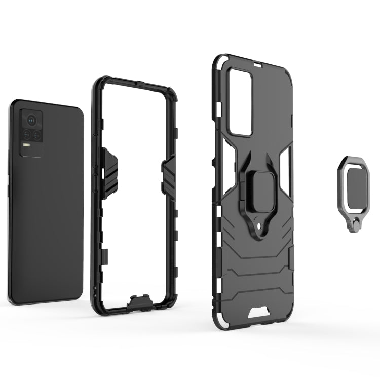 For vivo Y73 PC + TPU Shockproof Protective Case with Magnetic Ring Holder(Navy Blue) - vivo Cases by buy2fix | Online Shopping UK | buy2fix