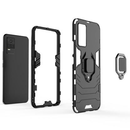 For vivo Y73 PC + TPU Shockproof Protective Case with Magnetic Ring Holder(Navy Blue) - vivo Cases by buy2fix | Online Shopping UK | buy2fix