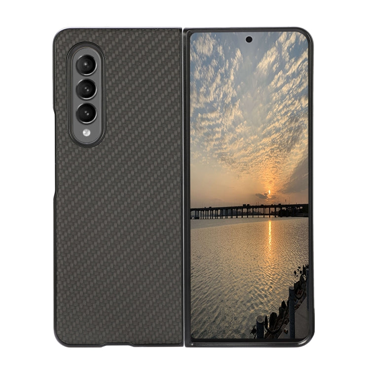 For Samsung Galaxy Z Fold3 5G Carbon Fiber Texture Shockproof Protective Case(Black) by buy2fix