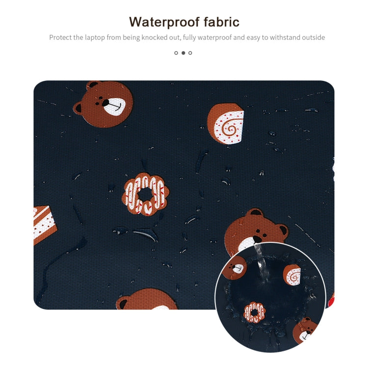 ST01DZ Lightweight Canvas Printed Laptop Bag, Size:14.1-15.4 inch(Flower Pink) by buy2fix