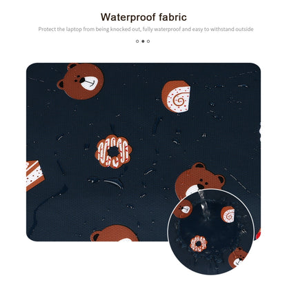 ST01DZ Lightweight Canvas Printed Laptop Bag, Size:14.1-15.4 inch(Flower Pink) by buy2fix