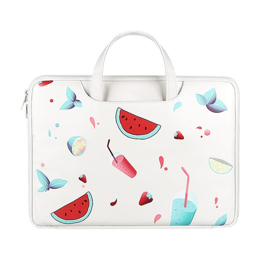 ST01KT Lightweight PU Printed Laptop Bag, Size:14.1-15.4 inch(Watermelon) by buy2fix