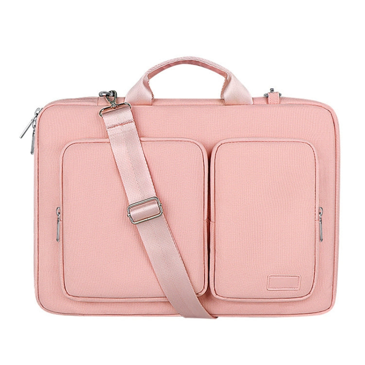 ST11 Polyester Thickened Laptop Bag with Detachable Shoulder Strap, Size:14.1-15.4 inch(Pink) by buy2fix