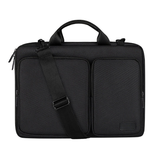 ST11 Polyester Thickened Laptop Bag with Detachable Shoulder Strap, Size:14.1-15.4 inch(Black) by buy2fix