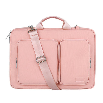 ST11 Polyester Thickened Laptop Bag with Detachable Shoulder Strap, Size:15.6 inch(Pink) by buy2fix