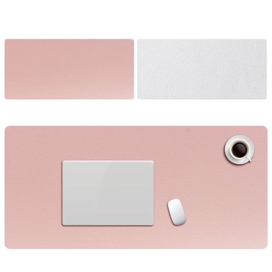 ZD01 Double-sided PU Mouse Pad Table Mat, Size: 90 x 40cm(Pink+Silver) by buy2fix