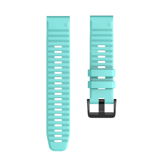 For Garmin Fenix 7X / 6X 26mm Smart Watch Quick Release Silicon Watch Band(Teal)