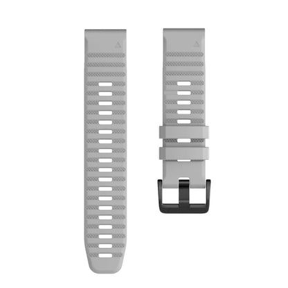For Garmin Fenix 7X / 6X 26mm Smart Watch Quick Release Silicon Watch Band(Grey) by buy2fix