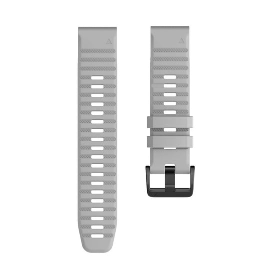 For Garmin Fenix 7X / 6X 26mm Smart Watch Quick Release Silicon Watch Band(Grey) - Watch Bands by buy2fix | Online Shopping UK | buy2fix