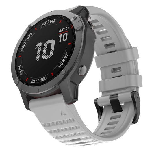 For Garmin Fenix 7X / 6X 26mm Smart Watch Quick Release Silicon Watch Band(Grey) - Watch Bands by buy2fix | Online Shopping UK | buy2fix